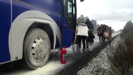 Muğla'da Seyir Halindeki Yolcu Otobüsünde Yangın