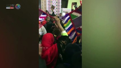 شاهد.. استقبال وزيرة التضامن بالزغاريد  فى معرض "ديارنا"
