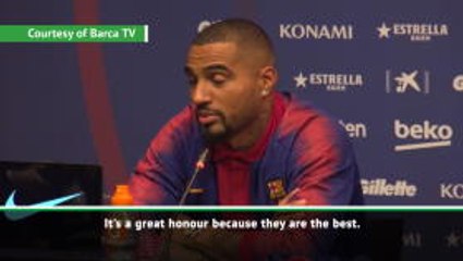 It's a "great honour" to play alongside the likes of Messi and Suarez - Boateng