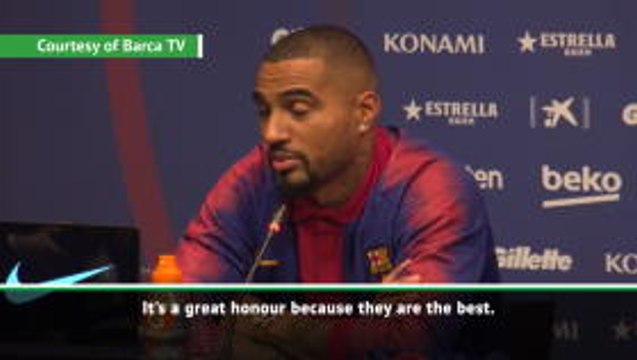 It's a great honour to play alongside the likes of Messi and Suarez - Boateng