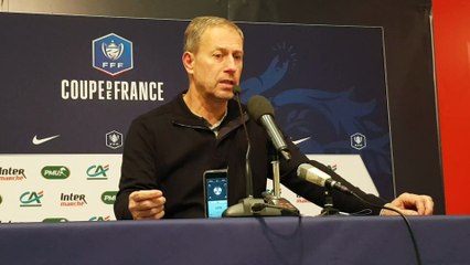 La réaction d'Alain Perrin après l'élimination de l'ASNL contre Guingamp en 16e de finale de la Coupe de France (1-2 AP)
