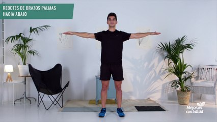 Rebotes de brazos palmas hacia abajo (hombre)_