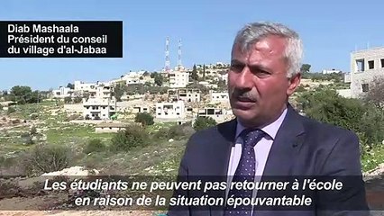 Refus aide USA: les travaux d'une école Palestinienne stoppés