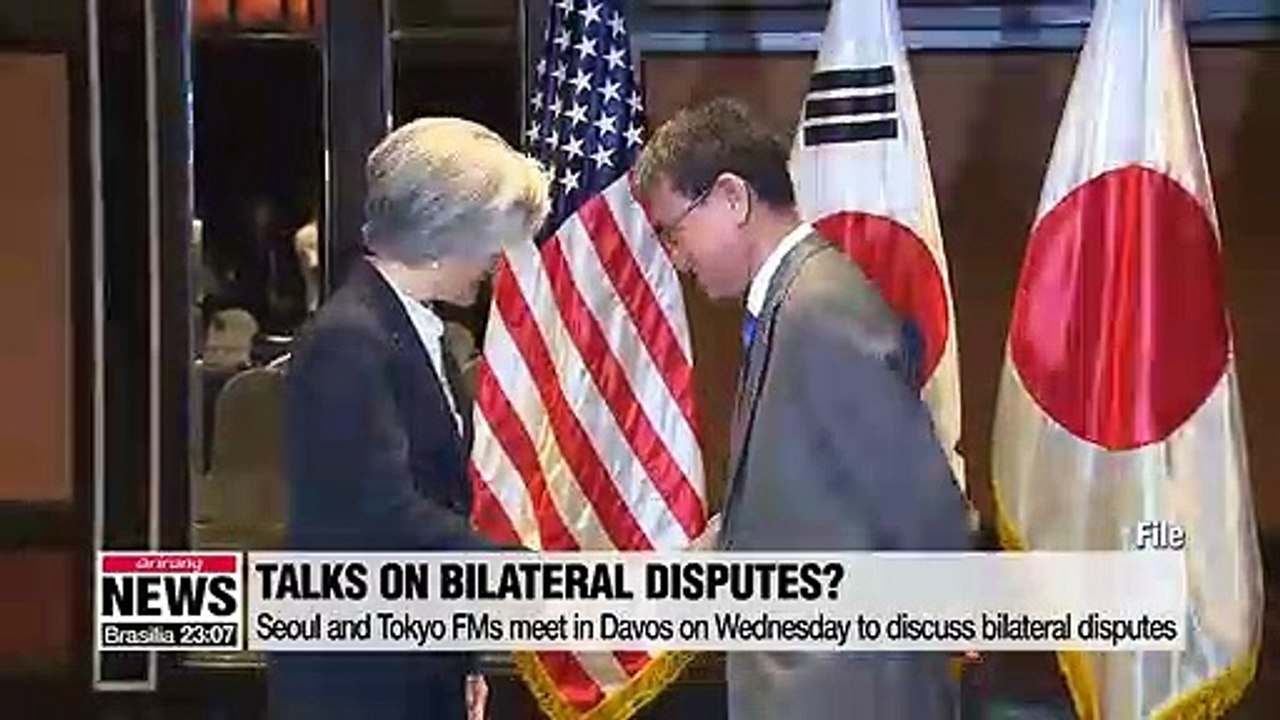 Seoul and Tokyo FMs meet in Davos on Wednesday to discuss bilateral disputes