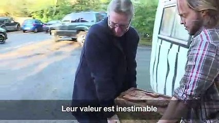 Un chasseur d'art découvre des reliefs médiévaux dans un jardin