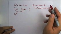 3x^2 5x 2=0   by factoring   Algebra- Quadratic Equations; Simply Solved