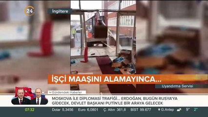 Parasını alamayan işçi çalıştığı yeri dağıttı