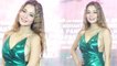 Sara Khan looks glamorous in high thigh slit dress at her film look launch; Watch Video | FilmiBeat