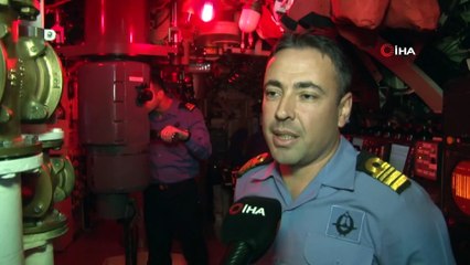 Türk donanmasının gururu 'TCG Sakarya' denizaltısının bir günlük yolcuğunu İHA görüntüledi