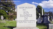 Stephen Colbert Considers Possible Rudy Giuliani Epitaphs