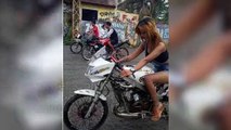 Cewek Cantik Asal Malang Tersungkur saat Balapan Drag Liar