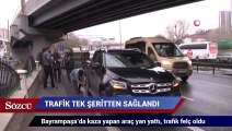 Otogar yolundaki kaza trafiği durma noktasına getirdi