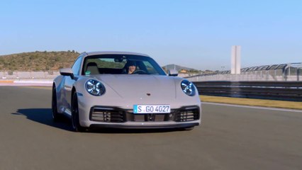 Porsche 911 Carrera S in Crayon on the Race Track