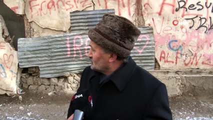 Tehlike saçan tarihi yapı havadan görüntülendi