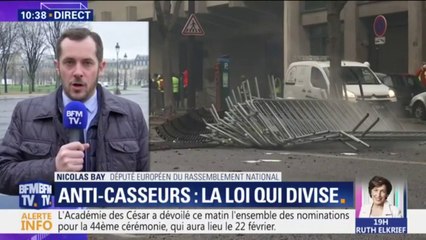 Pour Nicolas Bay (RN) une loi anti-casseur ouvre la voie "à toutes les manipulations politiques"