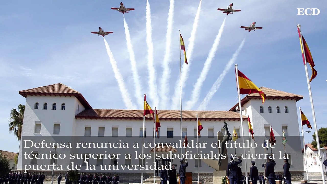 Defensa renuncia a convalidar el título de técnico superior a los suboficiales y les cierra la puerta de la universidad