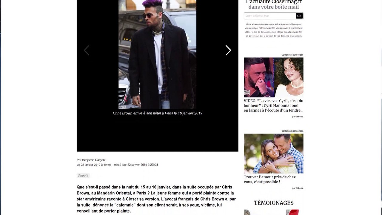 Chris Brown accusé de viol : il insulte l'accusatrice après sa garde à vue