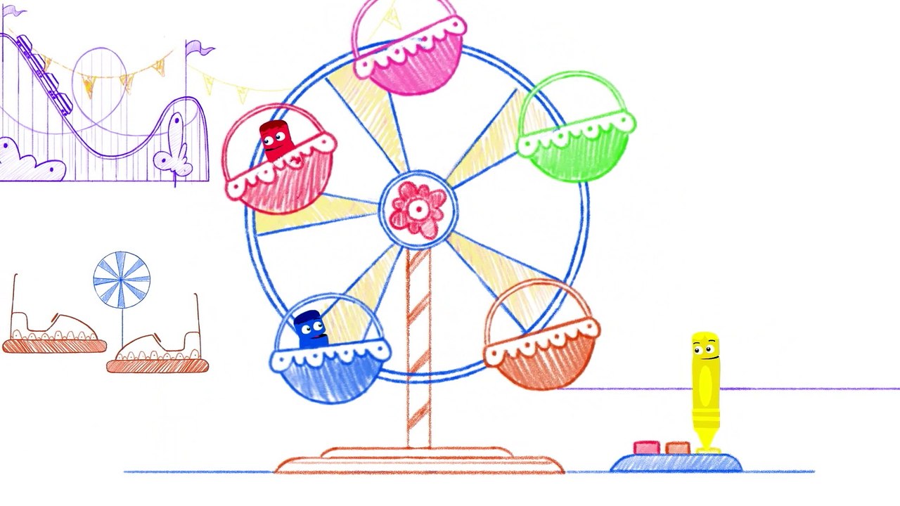 Roller Coaster Fun with Laughing GooGoo Baby & Color Crew | Theme Park Coloring for Kids & Babies