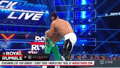 WWE Rey Mysterio vs. Andrade - 2-out-of-3 Falls Match SmackDown LIVE, Jan. 22, 2019