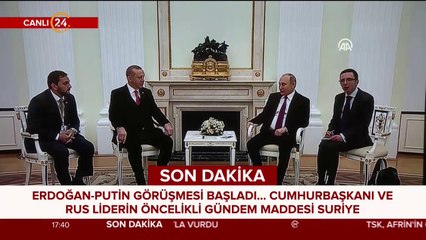 Скачать видео: #SONDAKİKA Erdoğan-Putin görüşmesi başladı