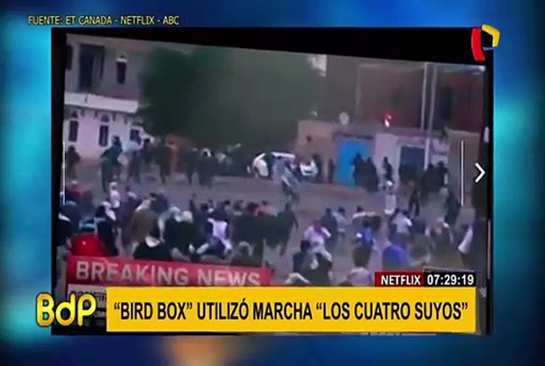 Película "Bird Box" utilizó imágenes de la Marcha de los Cuatro Suyos en una de sus escenas