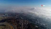 Eşsiz Sis Manzarası Havadan Görüntülendi