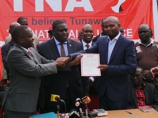 Moses Kuria and Wanjohi handed TNA nomination certificates