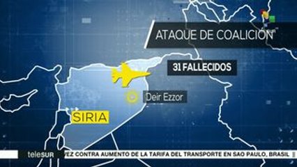 Ataque de coalición internacional deja al menos 31 muertos en Siria