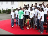 Gor Mahia team sings their anthem to President Kenyatta