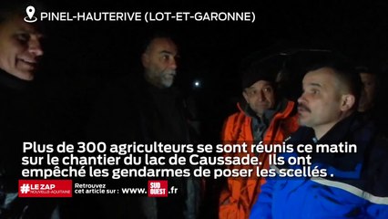 Plus de 300 agriculteurs se sont réunis ce matin sur le chantier du lac de Caussade