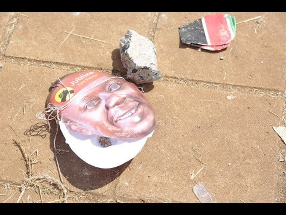 Police disperse crowd forcing their way into Kasarani Stadium