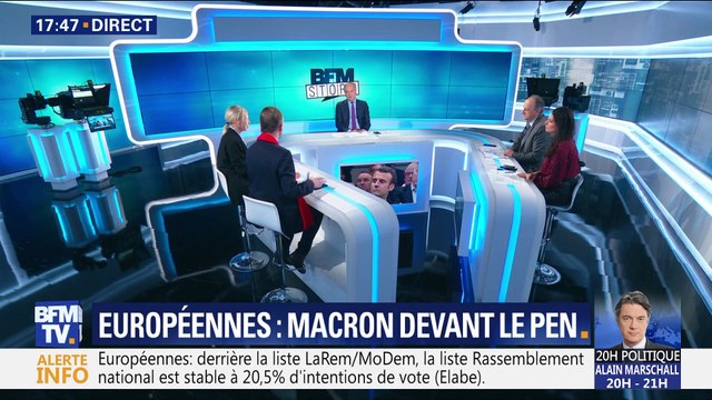 Européennes: Emmanuel Macron devant Marine Le Pen