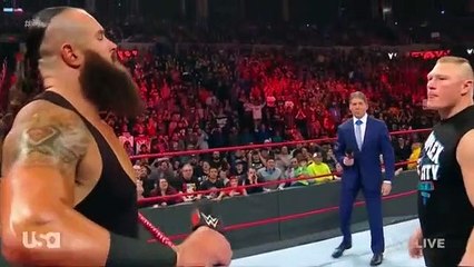 WWE RAW 22 January 2019 Brock vs Braun Strowman