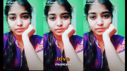 7ங் கிளாஸ் படிக்கிற பொண்ணு என்ன அழகா ம்யூசிக்கலி பண்ணுது பாருங்க _ dubsmash vide