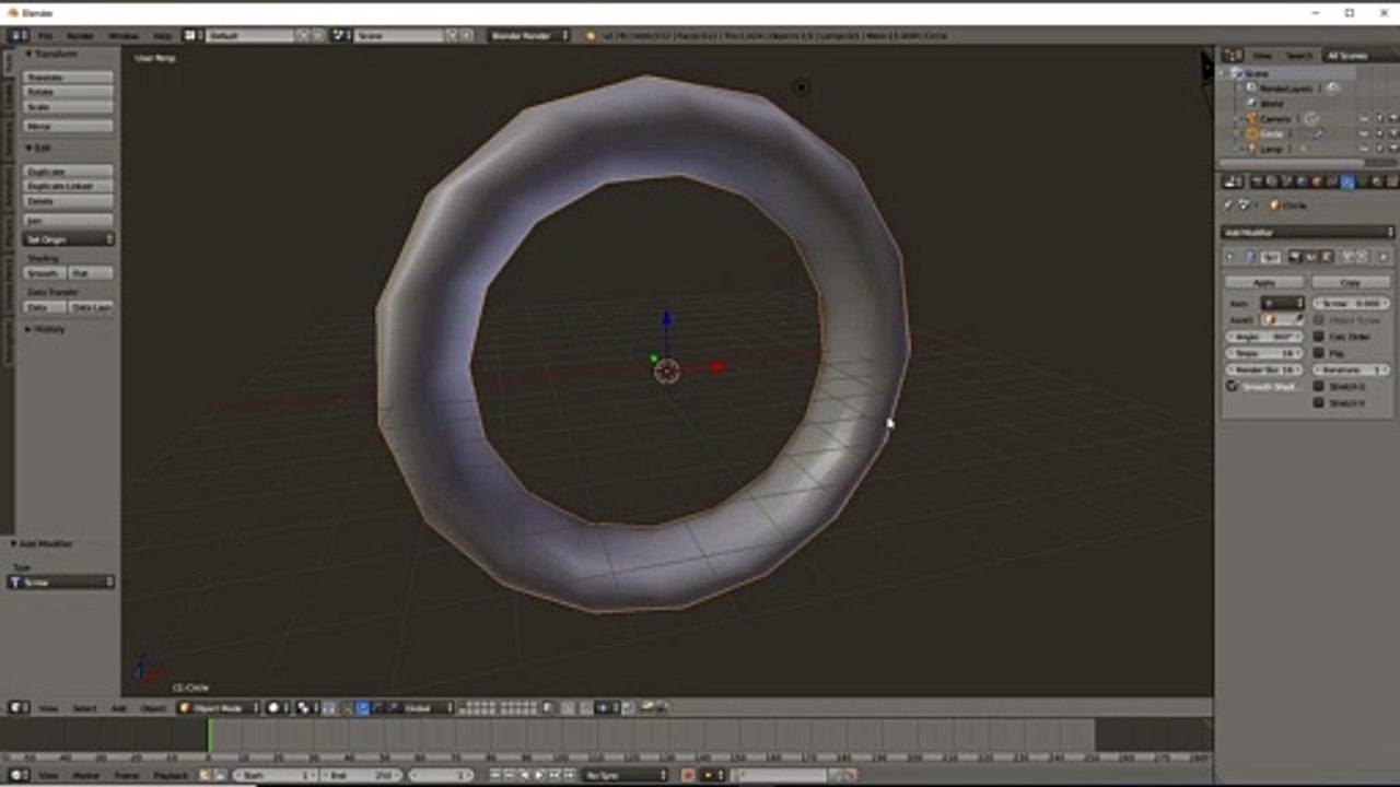 Blender Screw modifier tutorial