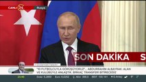 Başkan Erdoğan ve Rusya lideri Putin ortak açıklama yapıyor