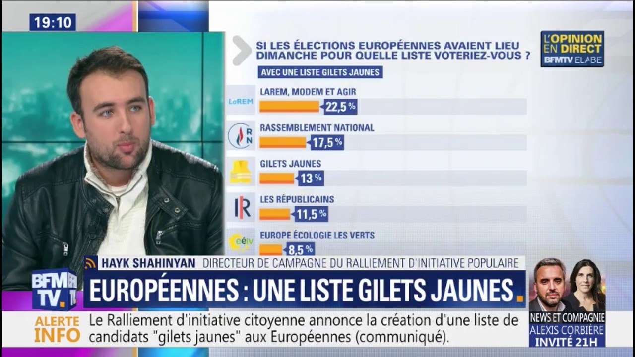 Liste gilets jaunes aux européennes: le directeur de campagne veut des eurodéputés "à la disposition des citoyens"
