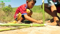 Primitive Technology - Easy Underground Python Snake Trap Using Bamboo & Duck Made By Smart Boys