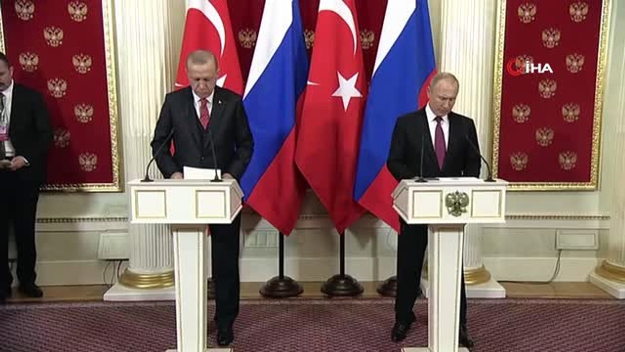 Erdoğan-Putin Ortak Basın Toplantısı- Cumhurbaşkanı Recep Tayyip Erdoğan: - "İdlib'de Terör...