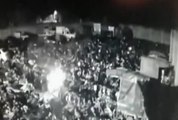 Video de seguridad captan el momento del lanzamiento de bombas incendiarias al interior de un patio de retención vehicular en el cantón Milagro, provincia del Guayas