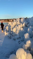 Incredible Ice Formations in Michigan