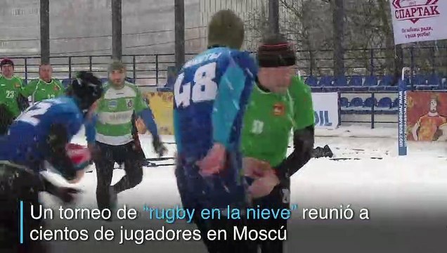 Rugby en la nieve gana adeptos en Rusia