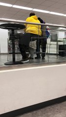 Man Performs Spiritual Cleansing on Woman in Train Station