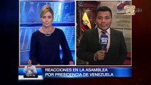 Reacciones en la Asamblea por Presidencia de Venezuela
