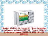 FilterBuy 16x25x5 AC Furnace Air Filters Compatible with Maytag  AFB Gold MERV 11  Pack
