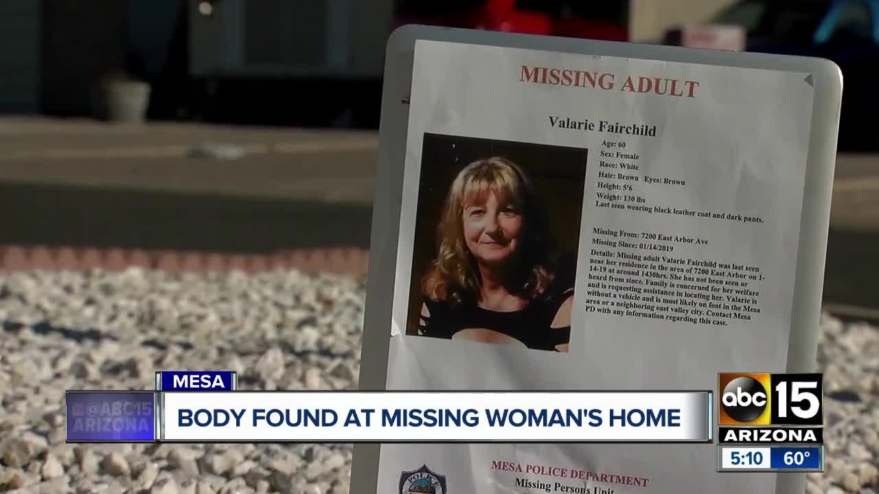 Body found at Mesa home confirmed as missing woman Valarie Fairchild, suicide suspected