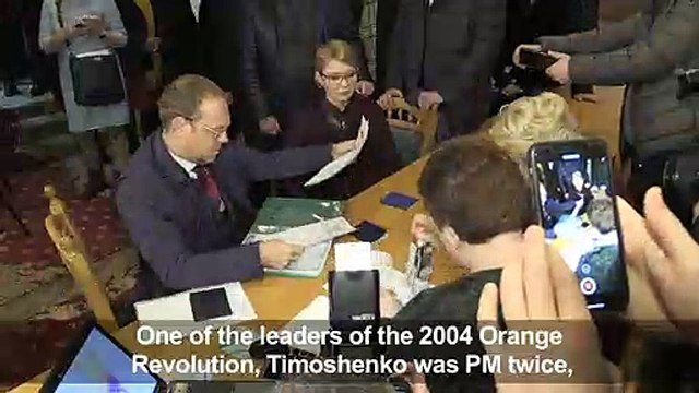 Tymoshenko submits candidacy for Ukrainian presidential election