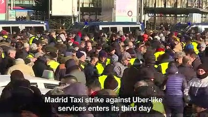 Taxi strike in Madrid enters its third day