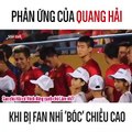 Phản ứng của Quang Hải khi bị fan nhí “troll” chiều cao
