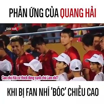 Phản ứng của Quang Hải khi bị fan nhí “troll” chiều cao